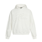 A PUEE Letter Pearl Short Front Shoulder Ruffian Sweater