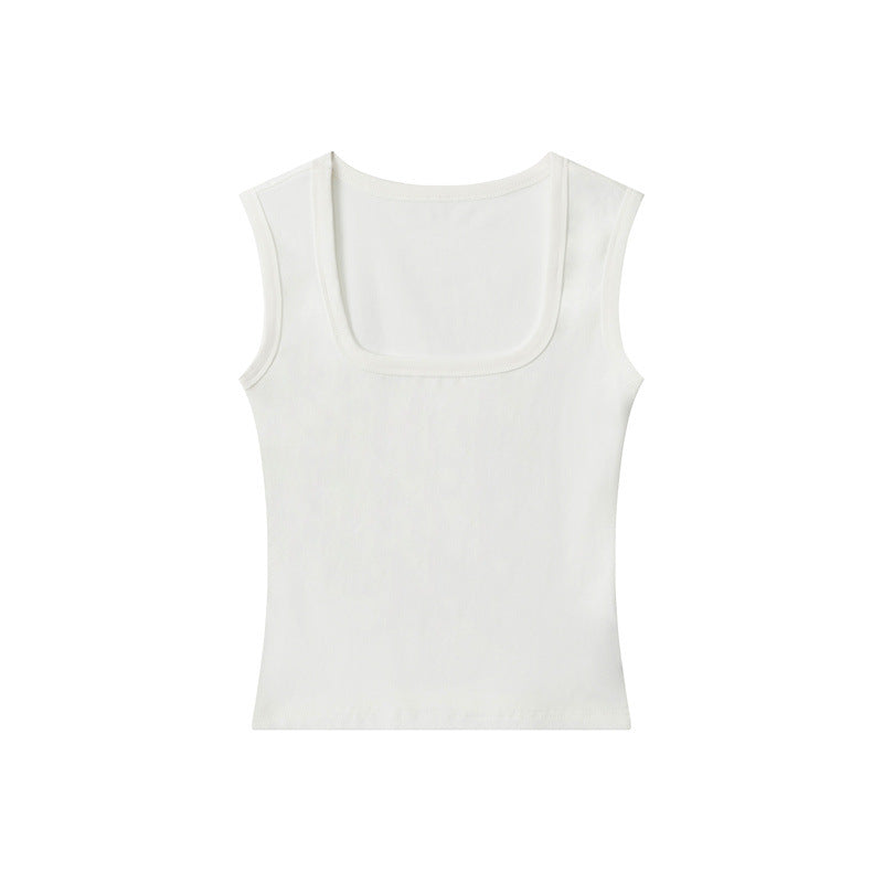 Nariele Square Neck Slim Sleeveless Sports Top