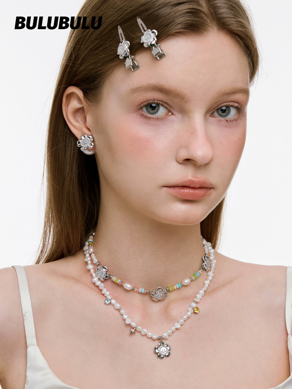 BULUBULU Just Smile Sunflower Pearl Earrings