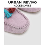 Urban Revivo Genuine Leather Vertex Pendant Loafers