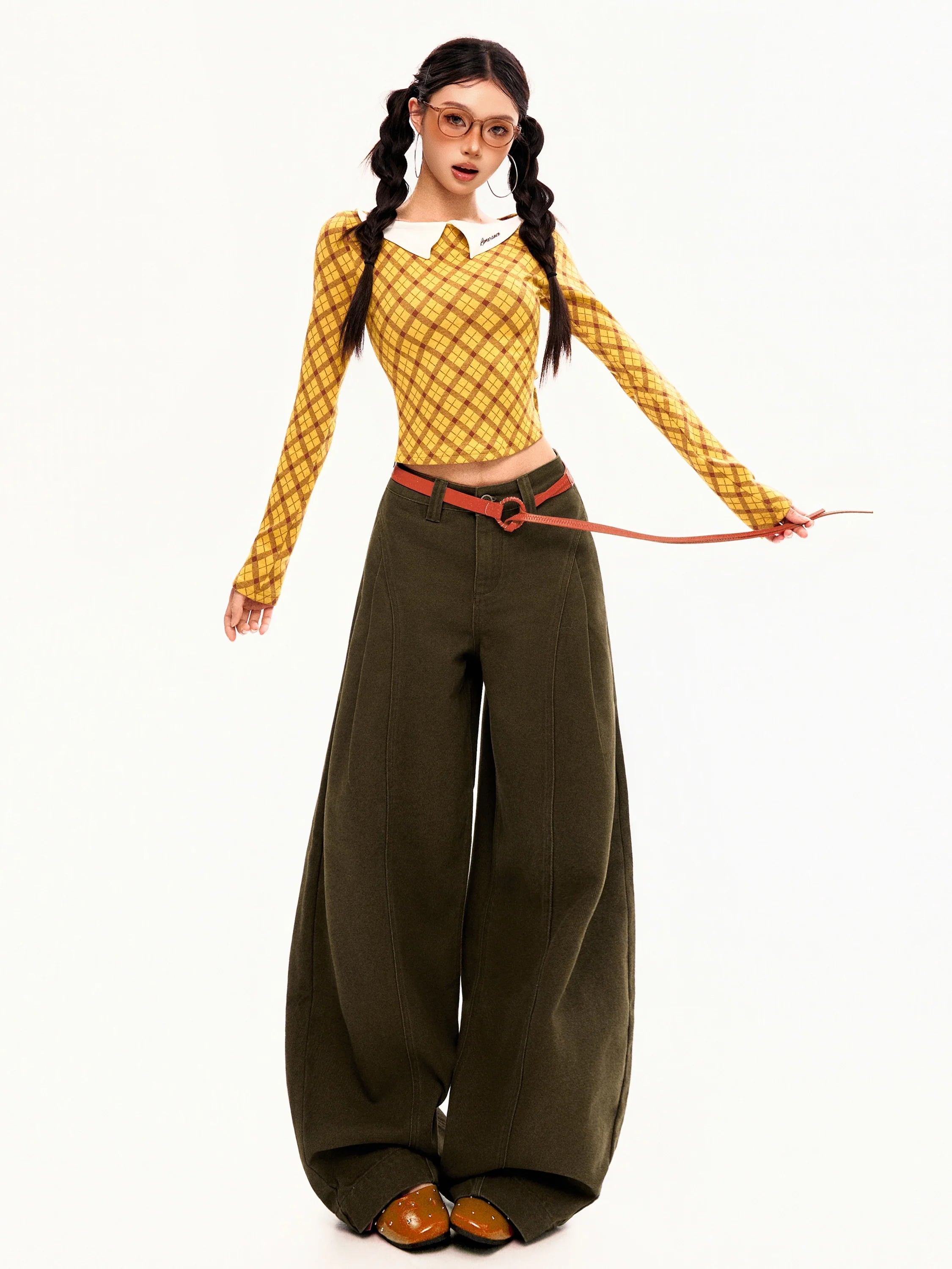 KPSR Vintage Pleated Scimitar Jeans