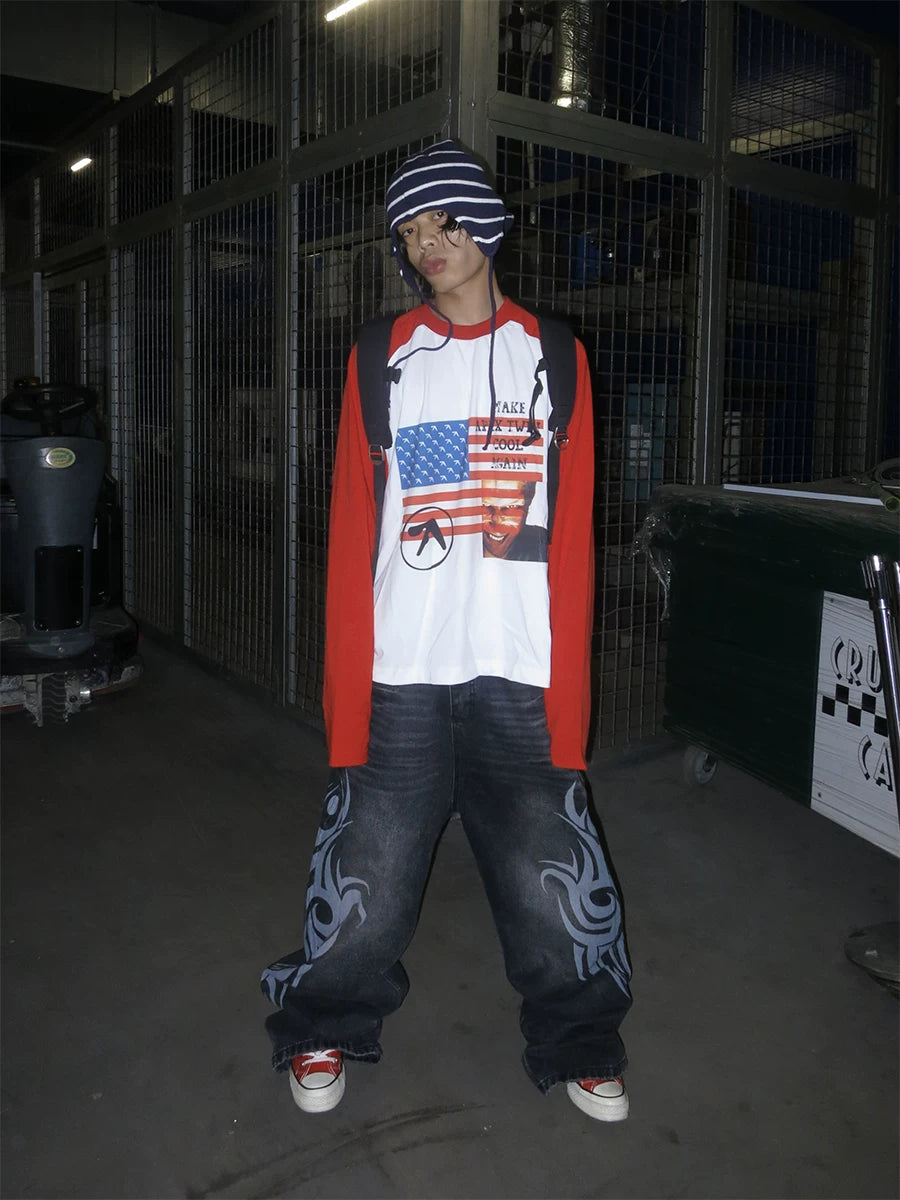 RAINMAKE APHEX TWIN Spoof Raglan Long Sleeve