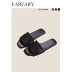 Farfary Japanese Leather Indoor Slippers