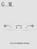 GM Rimless Womens Glasses Smart Frame Myopia Ready