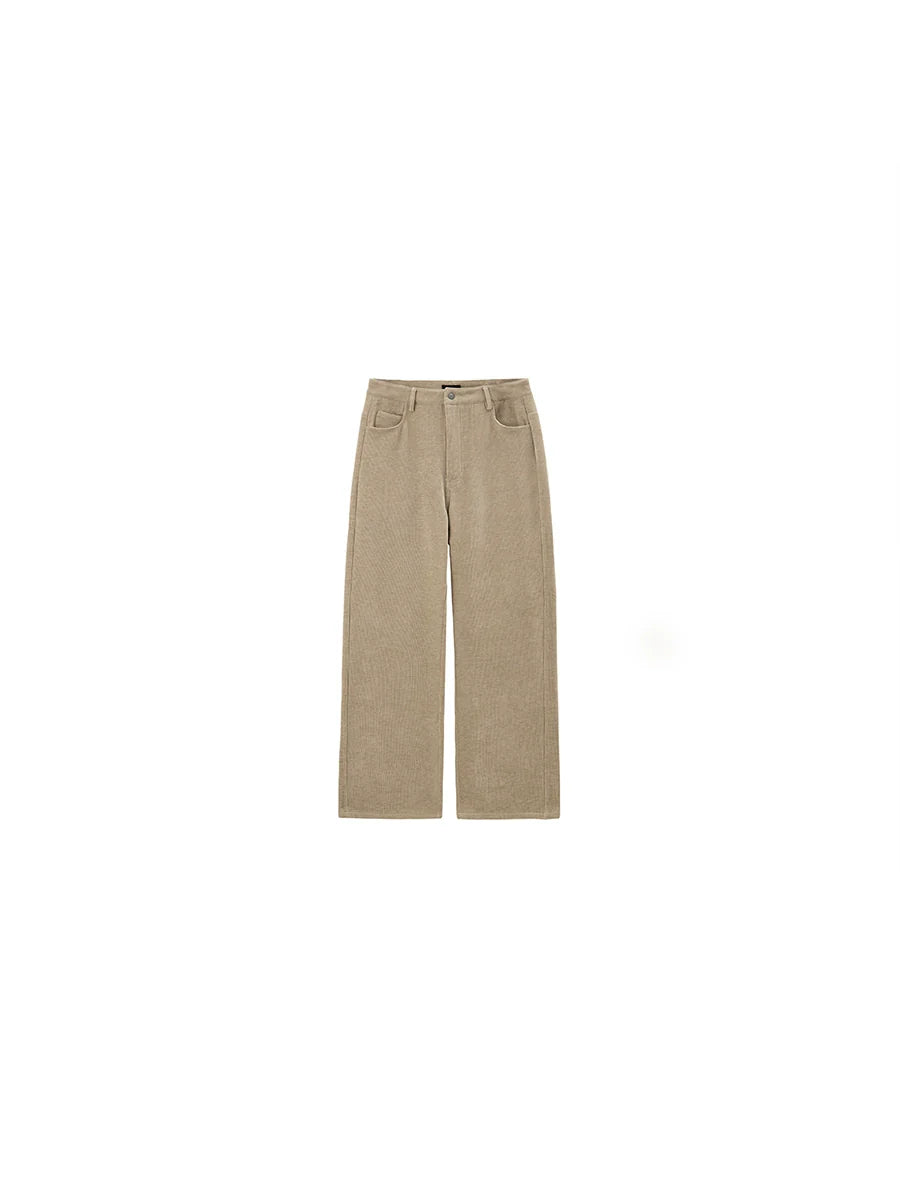 PLUS NO LOGO Corduroy Vertical Loose Straight-leg Pants