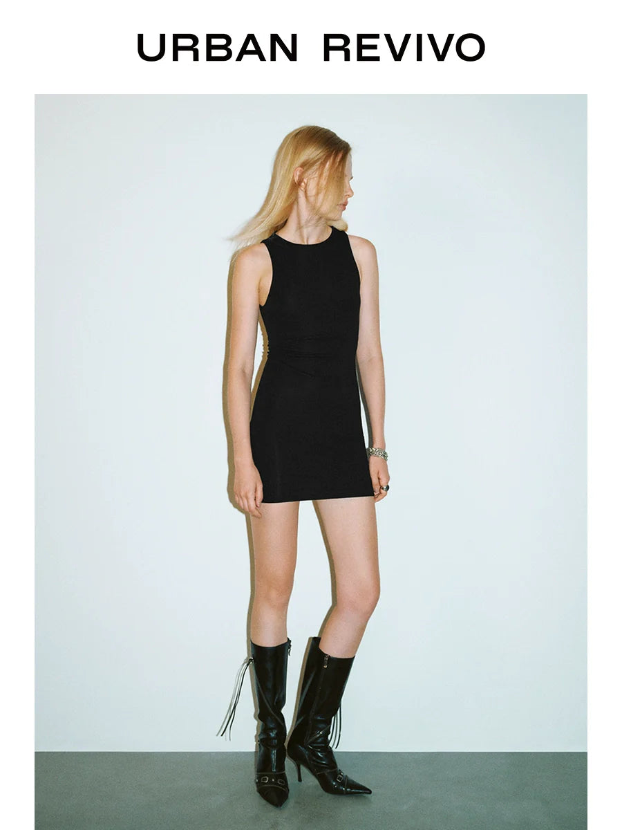 URBAN REVIVO Commuter Slim Skinny Sleeveless Dress