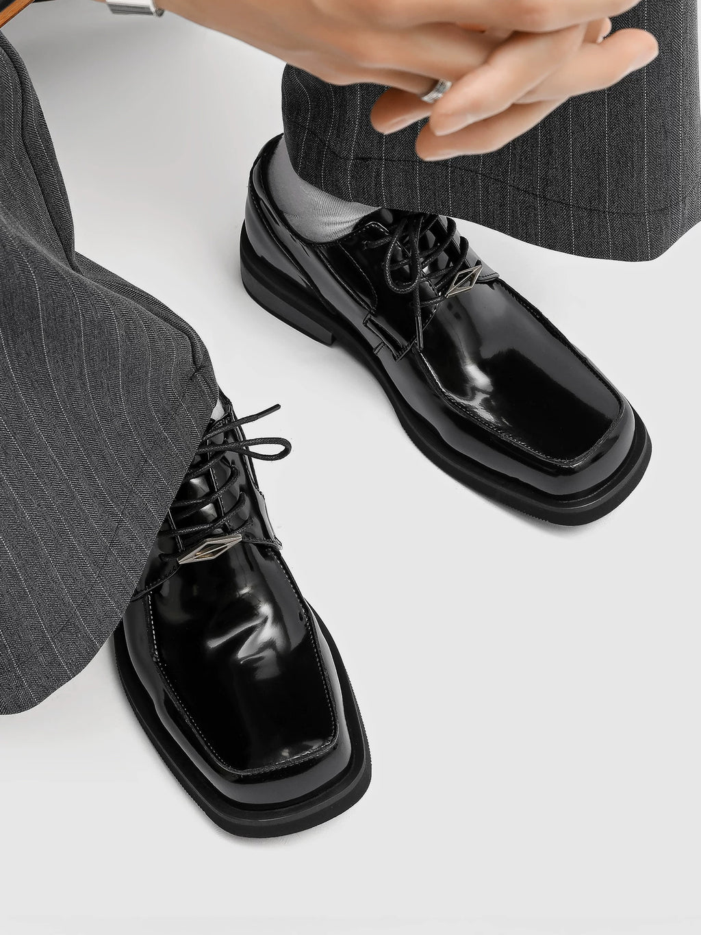 Pu Chen PUCH Solid Color Breathable Leather Shoes