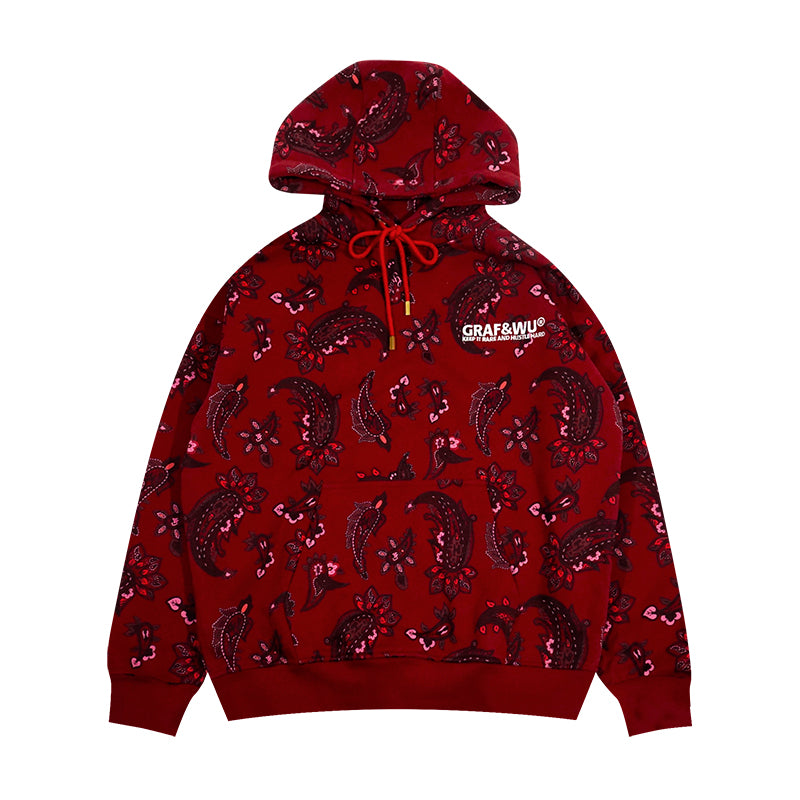 GRAF  ProjectPaisley2.0 Cashew Flower Velvet Hoodie
