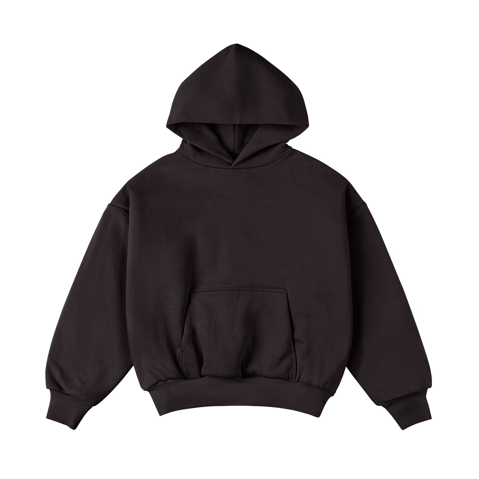 IDLT Double-Layer 400g Short Hoodie – Heavyweight Off-Shoulder Streetwear