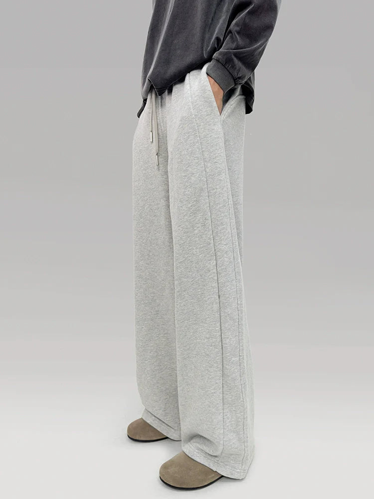 PLUS NO LOGO Scimitar Splicing Loose Wide-leg Sweatpants