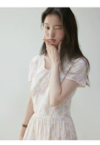 VOOE V-neck Floral Sweet Dress