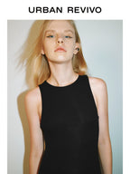 URBAN REVIVO Commuter Slim Skinny Sleeveless Dress