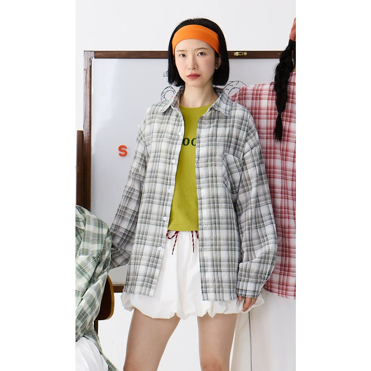 OWOX Loose Casual Checked Lapel Versatile Shirt
