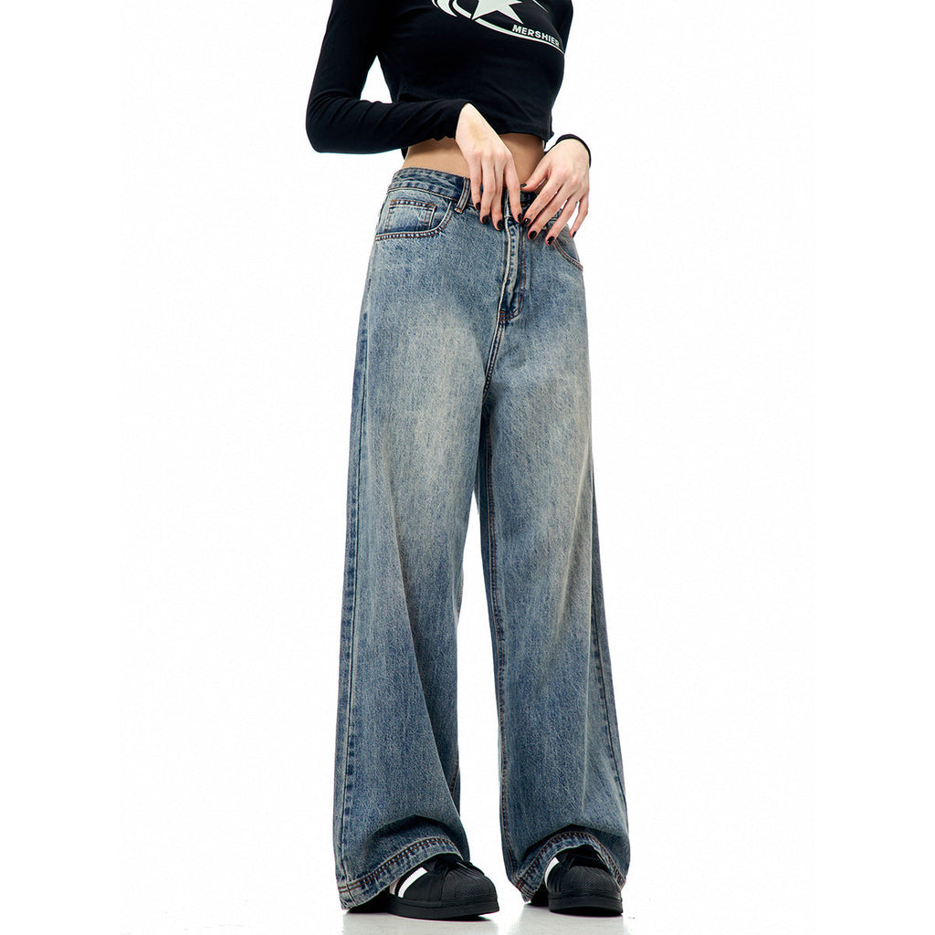 11KN Retro Straight Loose Versatile Jeans