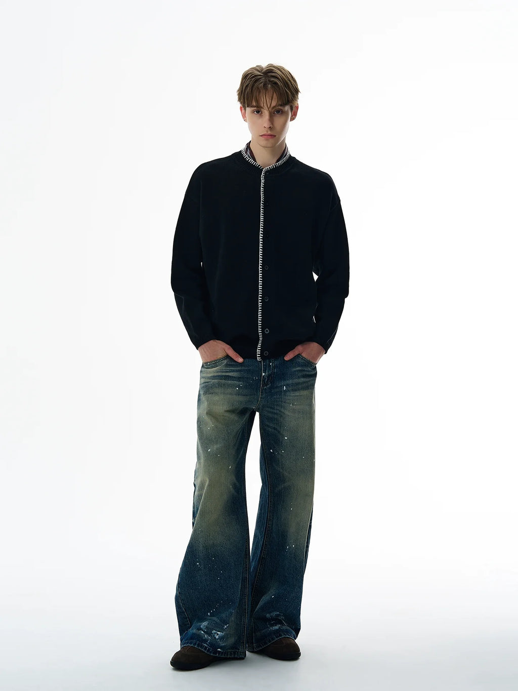 CHOIZE Vintage Casual Loose Versatile Knitted Sweater Jacket