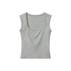 Nariele Square Neck Slim Sleeveless Sports Top