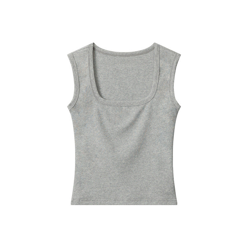 Nariele Square Neck Slim Sleeveless Sports Top