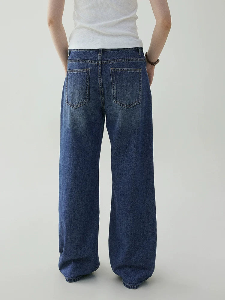 VOOE Vintage Loose Wide Leg Casual Jeans
