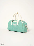 Momogigi is a summer getaway, retro washed denim mini shoulder messenger Boston bag