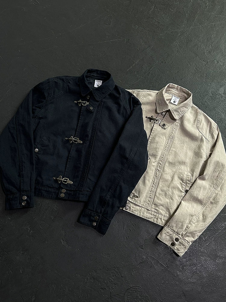 GRAYDREAMS Retro Workwear Airplane Buckle Jacket