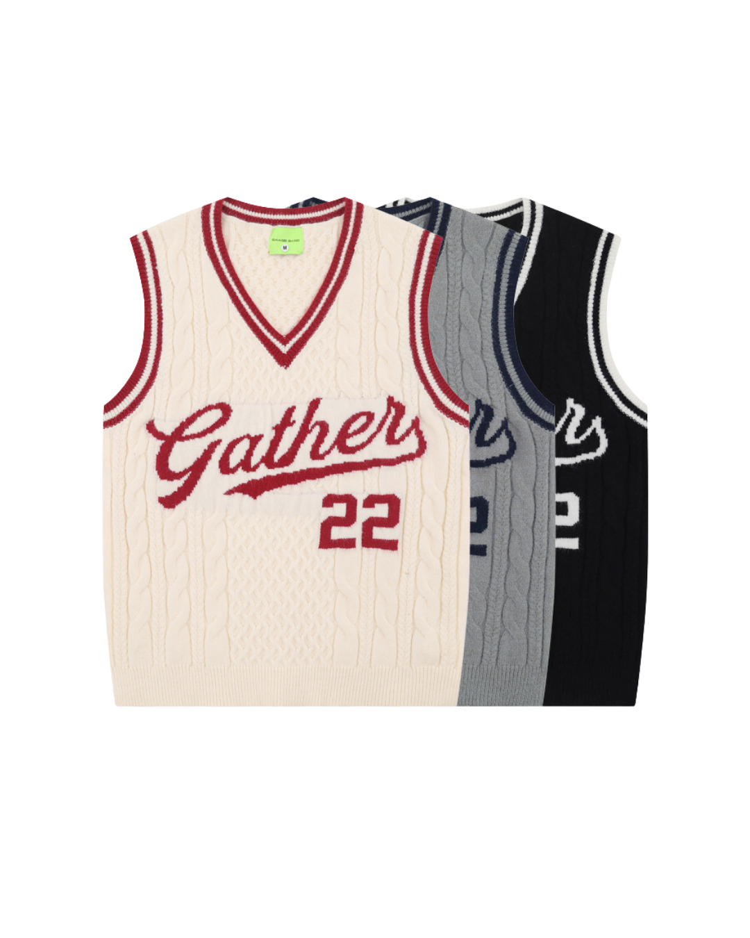 American Retro Sports Knitted Sleeveless Sweater Vest