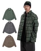 American Retro British Plaid Long-Sleeve Shirt