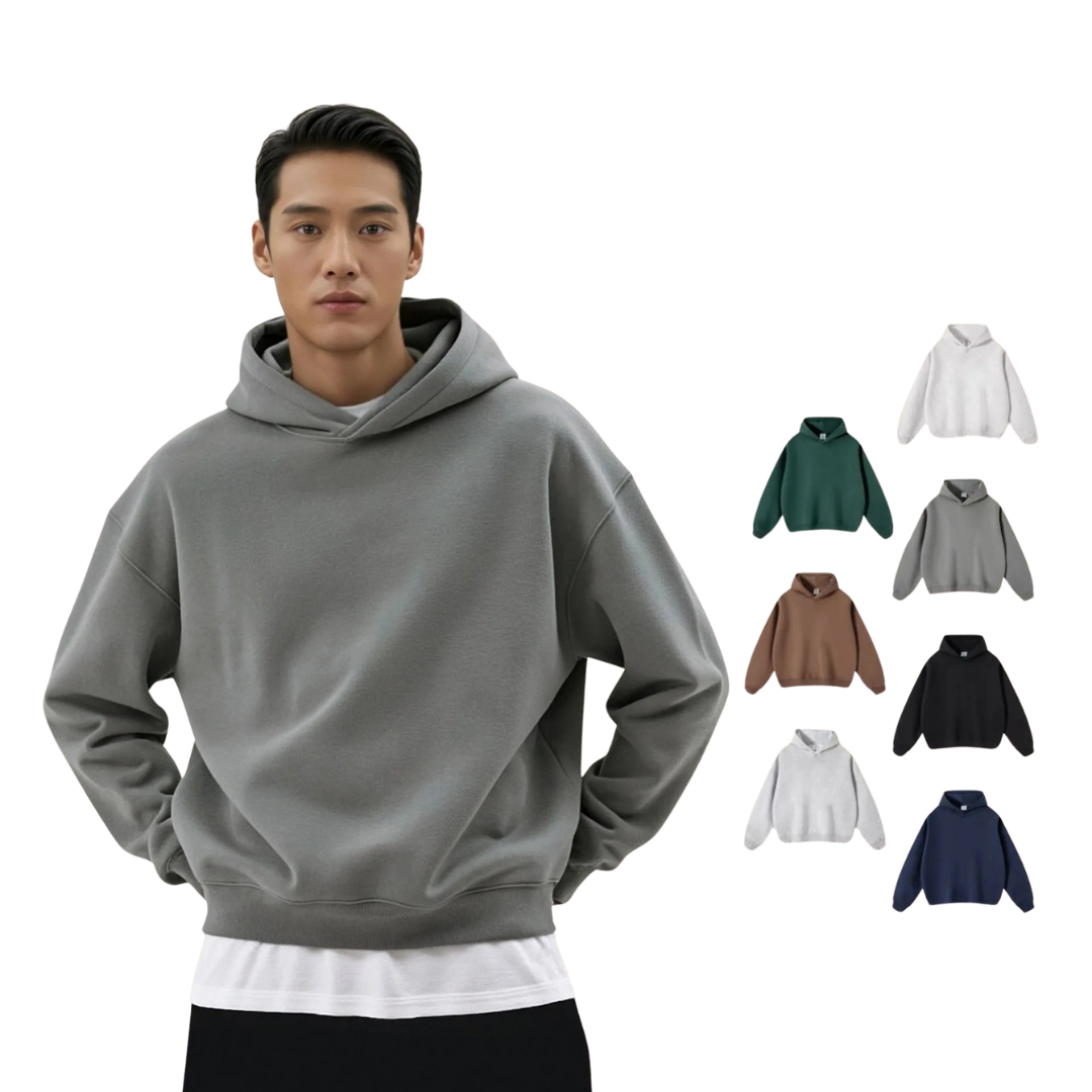 FAD Solid Color Heavyweight Hooded Sweatshirt