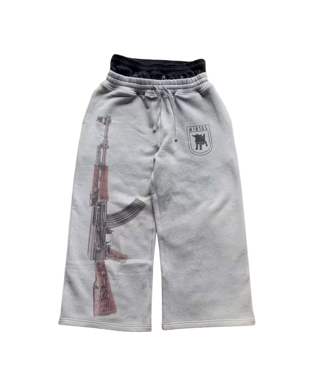 Y2K Double-Waist Embroidered Street Sweatpants