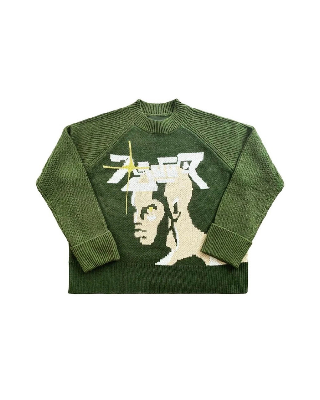 Loose Plus-Size Gothic Letter & Character Print Sweater