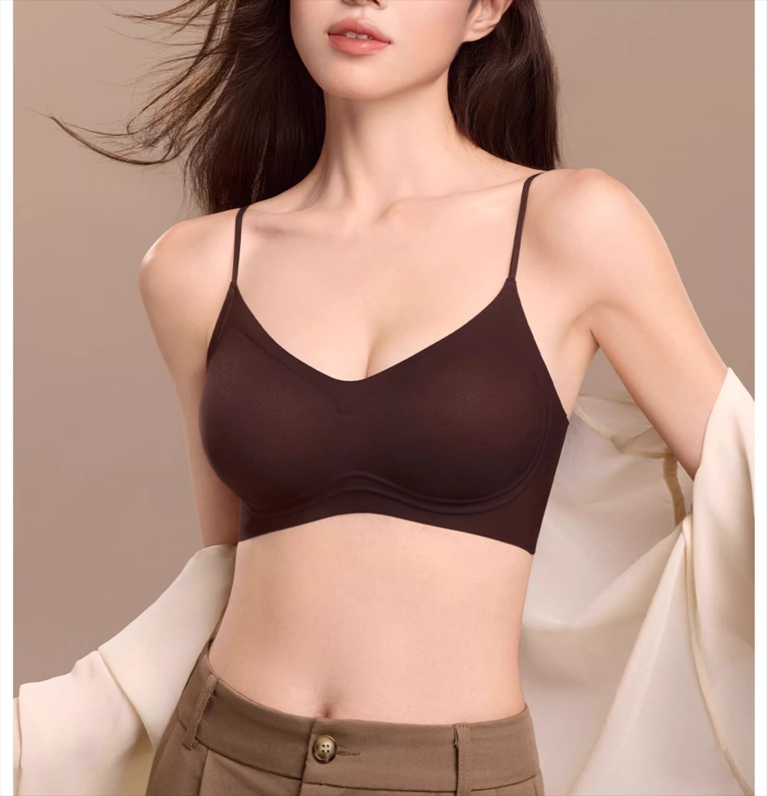 Secret World Traceless Shoulder Strap Bra